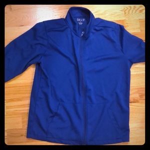 Bright royal blue Oden and Ivy warm-up jacket.